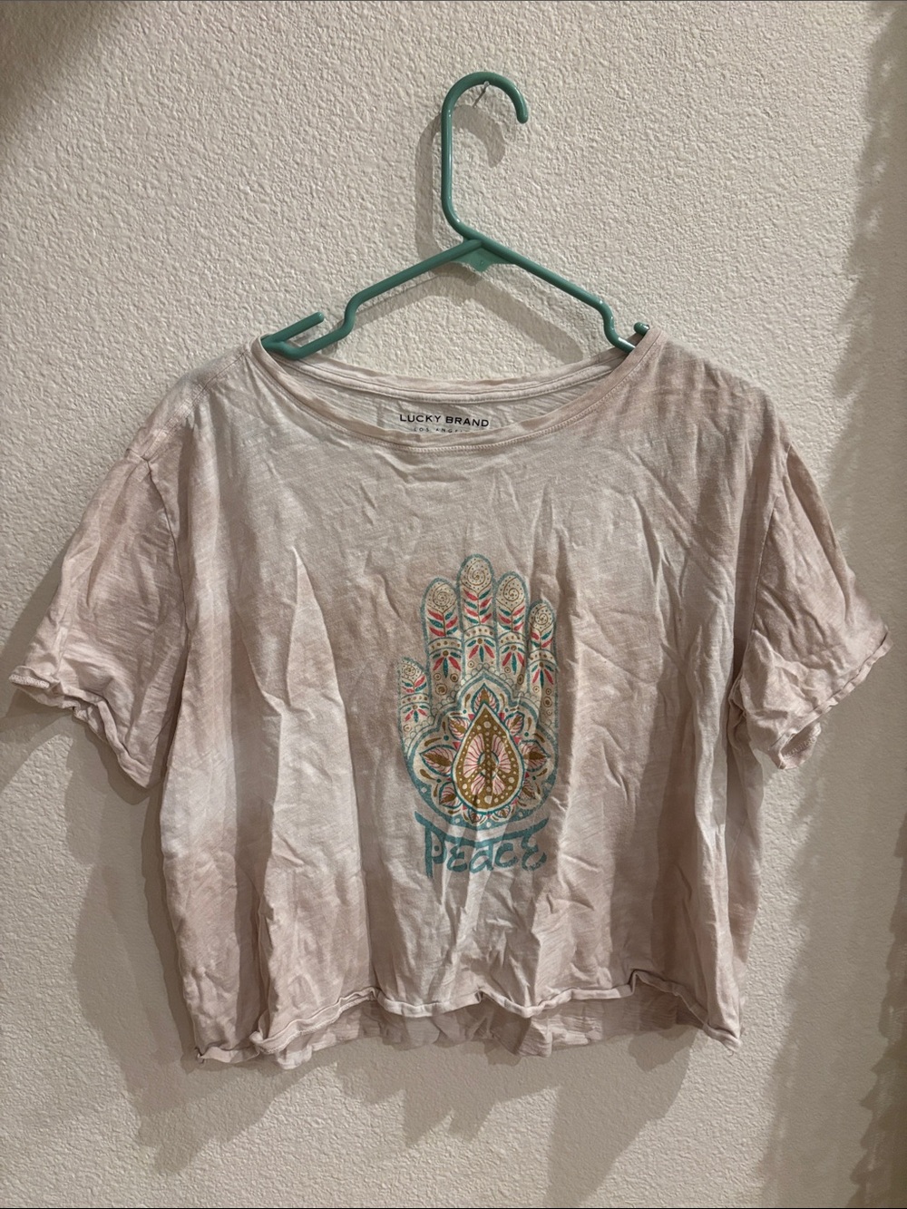 Lucky brand cropped yoga tee